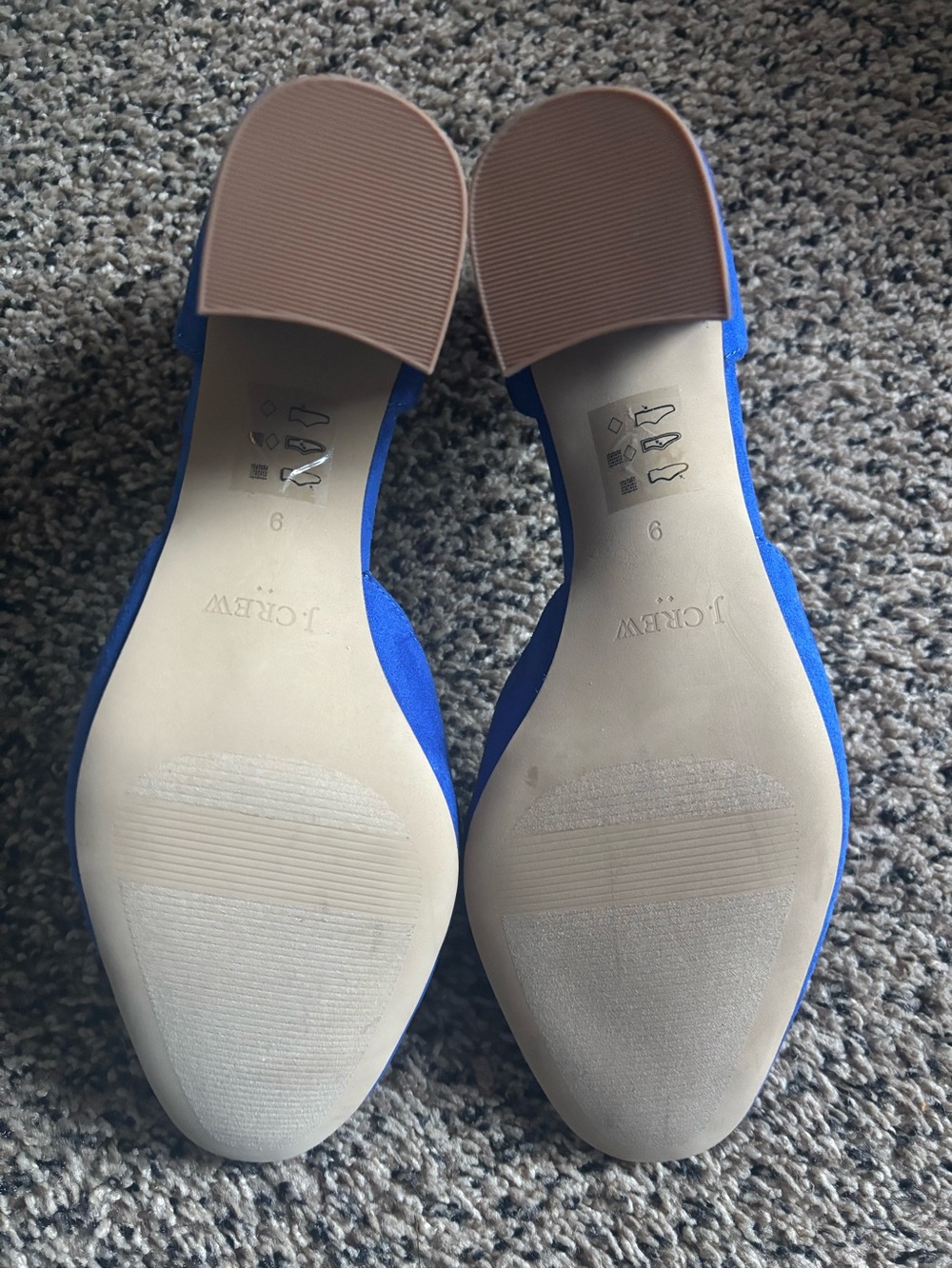 J. Crew Factory Cobalt Blue Suede Ankle-Strap Pumps - Picture 2 of 2